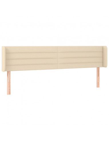 Testiera a LED Crema 163x16x78/88 cm in Tessuto