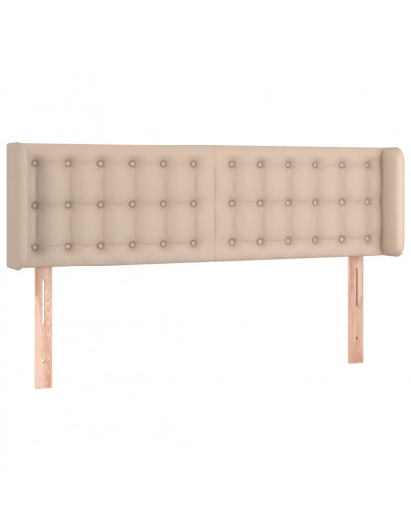 Testiera ad Orecchio Cappuccino 147x16x78/88 cm in Similpelle