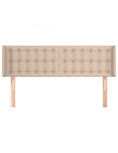 Testiera ad Orecchio Cappuccino 147x16x78/88 cm in Similpelle