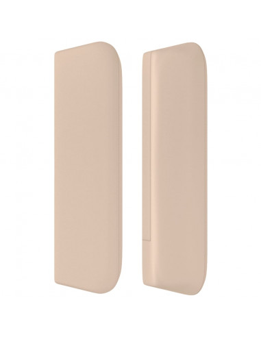 Testiera ad Orecchio Cappuccino 147x16x78/88 cm in Similpelle