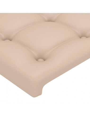 Testiera ad Orecchio Cappuccino 147x16x78/88 cm in Similpelle