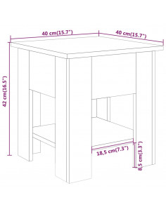 Tavolino da Salotto Rovere Sonoma 40x40x42 cm Legno Multistrato