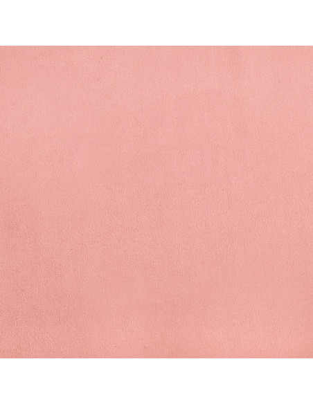 Testiera ad Orecchio Rosa 183x23x118/128 cm in Velluto