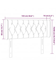 Testiera a LED Verde Scuro 103x16x78/88 cm in Velluto