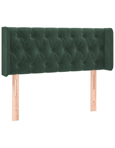 Testiera ad Orecchio Verde Scuro 103x16x78/88 cm in Velluto