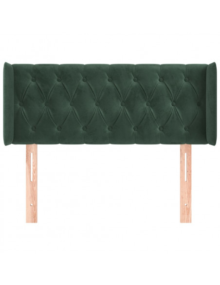 Testiera ad Orecchio Verde Scuro 103x16x78/88 cm in Velluto