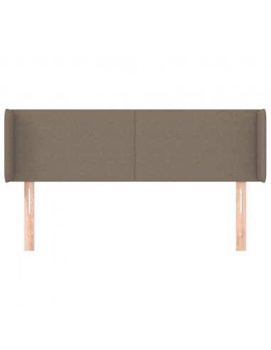 Testiera ad Orecchio Tortora 147x16x78/88 cm in Tessuto