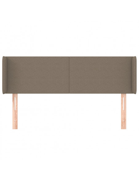 Testiera ad Orecchio Tortora 147x16x78/88 cm in Tessuto