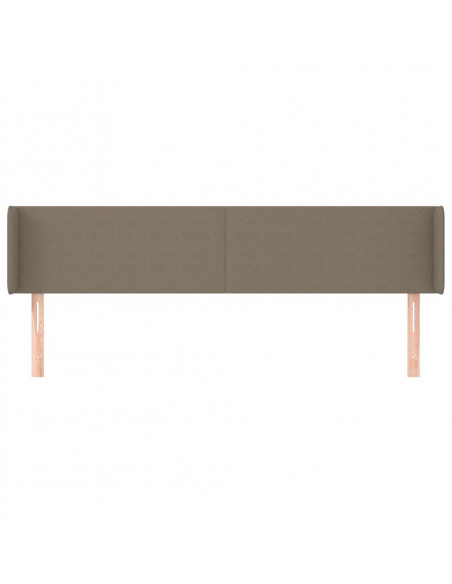 Testiera ad Orecchio Tortora 163x16x78/88 cm in Tessuto