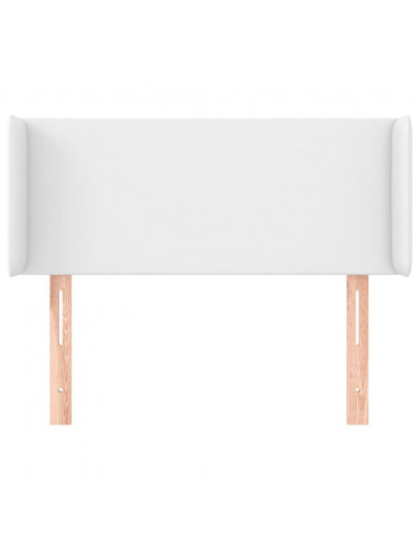 Testiera ad Orecchio Bianca 103x16x78/88 cm in Similpelle