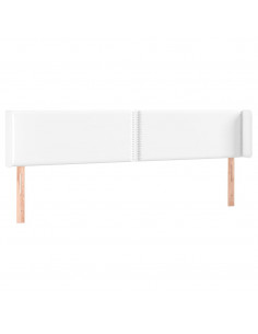 Testiera ad Orecchio Bianca 163x16x78/88 cm in Similpelle 2