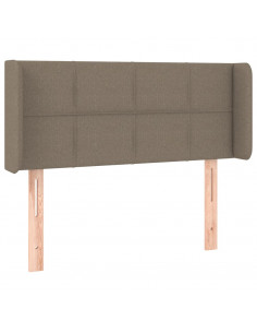 Testiera ad Orecchio Tortora 93x16x78/88 cm in Tessuto 2