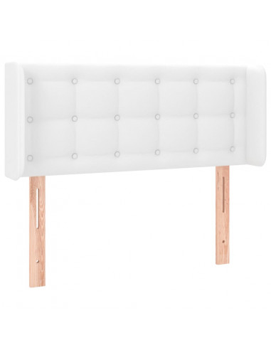 Testiera ad Orecchio Bianca 103x16x78/88 cm in Similpelle