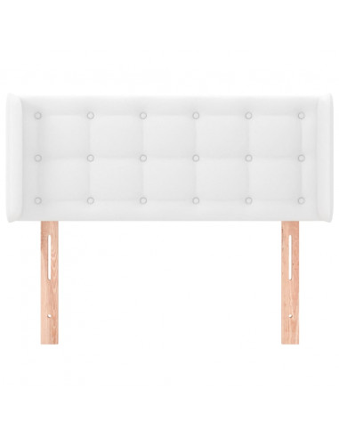 Testiera ad Orecchio Bianca 103x16x78/88 cm in Similpelle