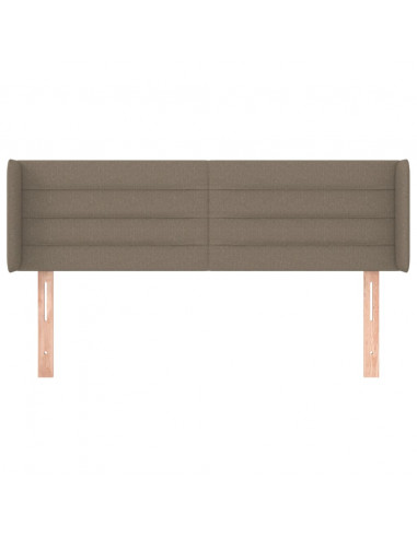 Testiera ad Orecchio Tortora 147x16x78/88 cm in Tessuto