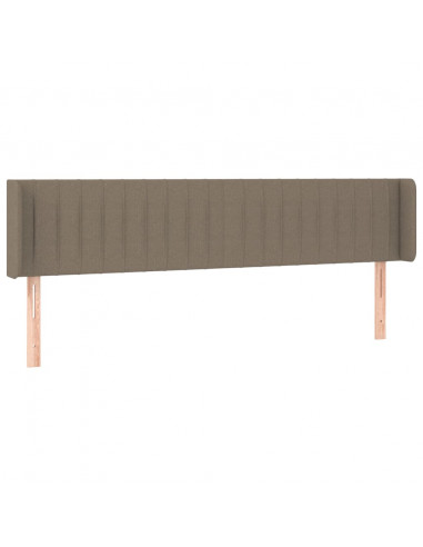 Testiera ad Orecchio Tortora 183x16x78/88 cm in Tessuto