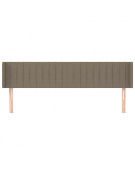 Testiera ad Orecchio Tortora 183x16x78/88 cm in Tessuto