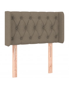 Testiera ad Orecchio Tortora 83x16x78/88 cm in Tessuto 2