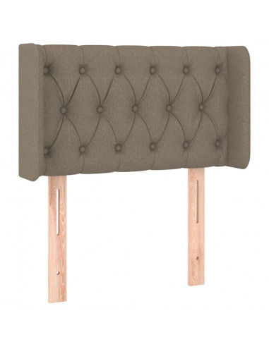 Testiera ad Orecchio Tortora 83x16x78/88 cm in Tessuto