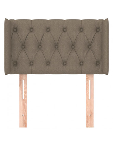 Testiera ad Orecchio Tortora 83x16x78/88 cm in Tessuto