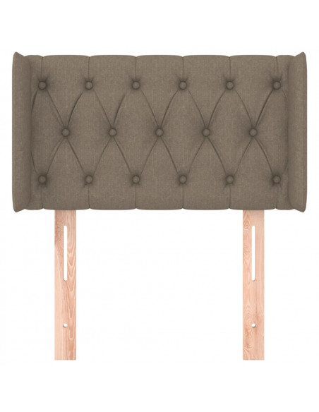 Testiera ad Orecchio Tortora 83x16x78/88 cm in Tessuto