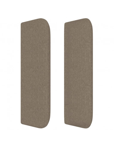 Testiera ad Orecchio Tortora 83x16x78/88 cm in Tessuto