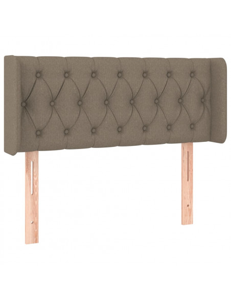 Testiera ad Orecchio Tortora 103x16x78/88 cm in Tessuto