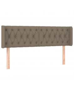 Testiera ad Orecchio Tortora 147x16x78/88 cm in Tessuto 2