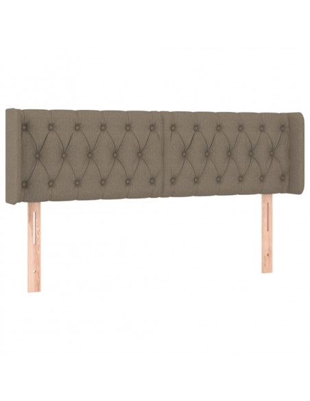 Testiera ad Orecchio Tortora 147x16x78/88 cm in Tessuto