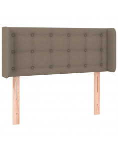 Testiera ad Orecchio Tortora 93x16x78/88 cm in Tessuto 2