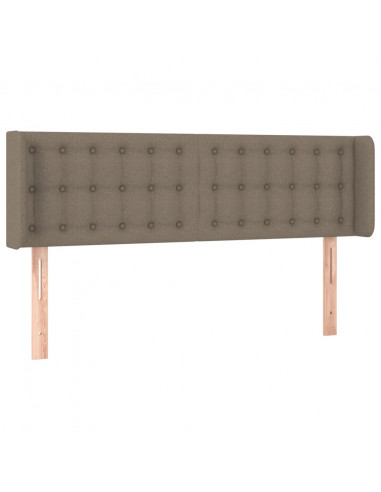 Testiera ad Orecchio Tortora 147x16x78/88 cm in Tessuto