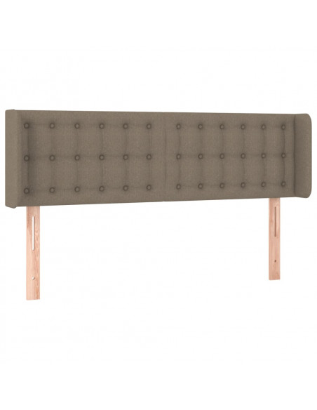 Testiera ad Orecchio Tortora 147x16x78/88 cm in Tessuto