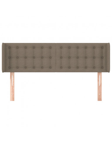 Testiera ad Orecchio Tortora 147x16x78/88 cm in Tessuto