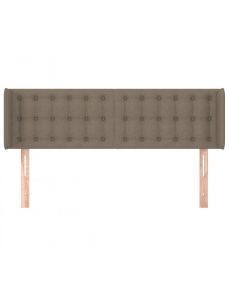 Testiera ad Orecchio Tortora 147x16x78/88 cm in Tessuto