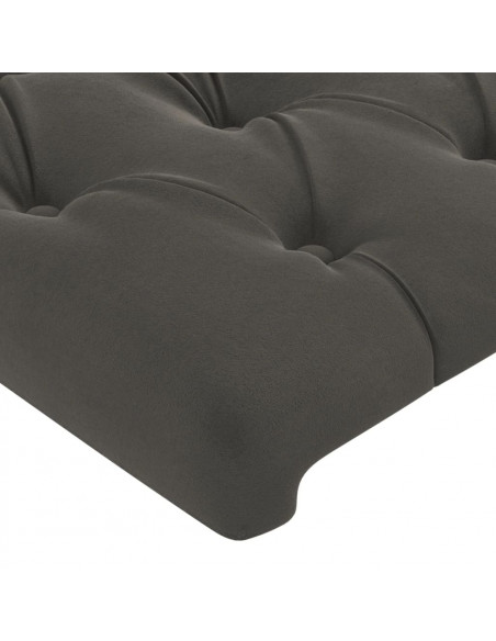Testiera Grigio Scuro 90x7x78/88 cm in Velluto