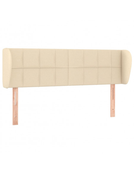 Testiera ad Orecchio Crema 147x23x78/88 cm in Tessuto