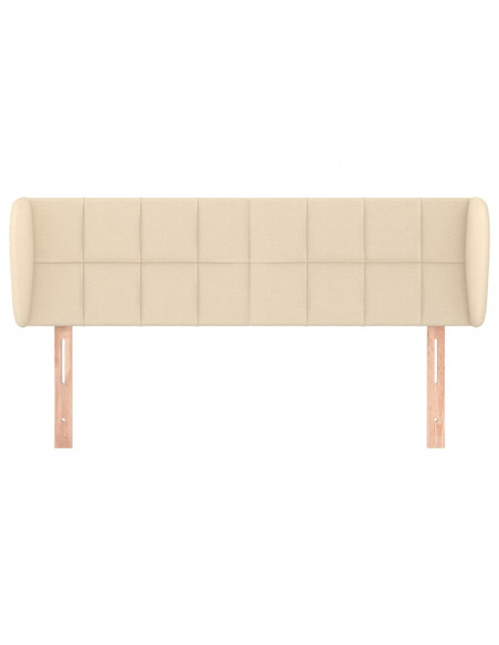 Testiera ad Orecchio Crema 147x23x78/88 cm in Tessuto