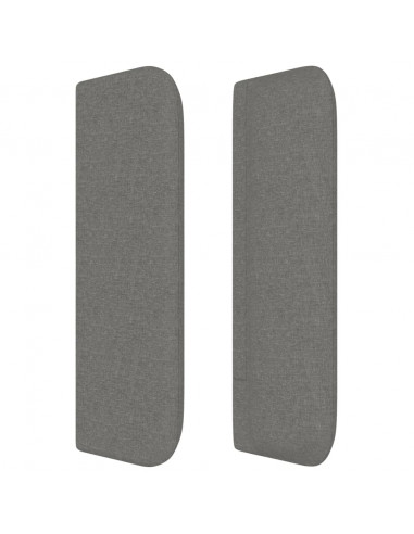 Testiera ad Orecchio Grigio Scuro 183x16x78/88 cm in Tessuto