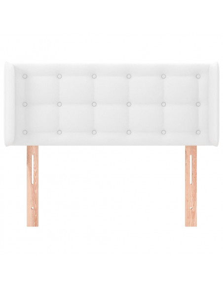 Testiera ad Orecchio Bianca 93x16x78/88 cm in Similpelle
