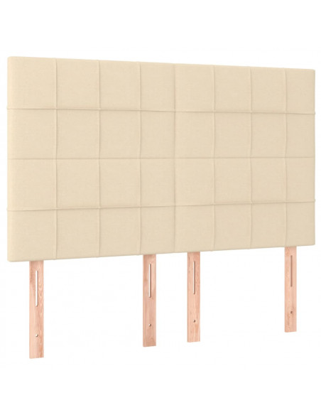 Testiere 4 pz Crema 72x5x78/88 cm in Tessuto
