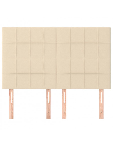 Testiere 4 pz Crema 72x5x78/88 cm in Tessuto