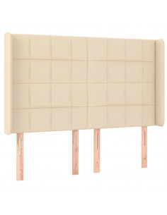 Testiera ad Orecchio Crema 147x16x118/128 cm in Tessuto 2