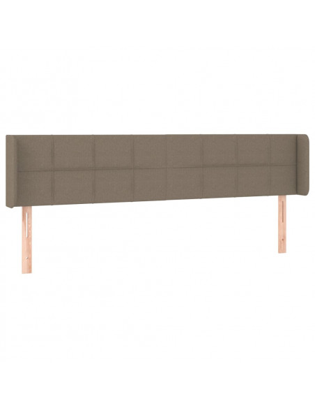 Testiera ad Orecchio Tortora 183x16x78/88 cm in Tessuto