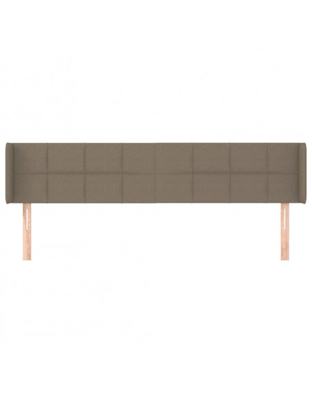 Testiera ad Orecchio Tortora 183x16x78/88 cm in Tessuto