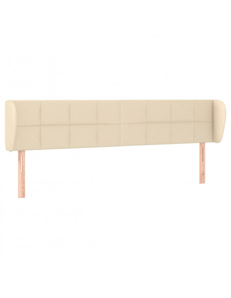 Testiera ad Orecchio Crema 183x23x78/88 cm in Tessuto