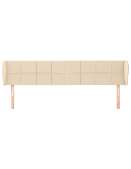 Testiera ad Orecchio Crema 183x23x78/88 cm in Tessuto