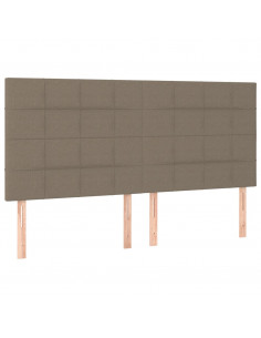 Testiera 4 pz Tortora 90x5x78/88 cm in Tessuto 2