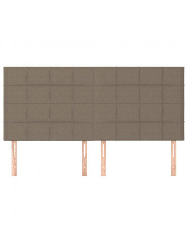 Testiera 4 pz Tortora 90x5x78/88 cm in Tessuto