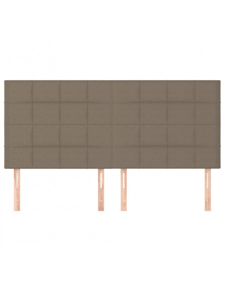 Testiera 4 pz Tortora 90x5x78/88 cm in Tessuto