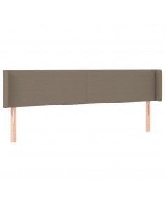 Testiera ad Orecchio Tortora 183x16x78/88 cm in Tessuto 2